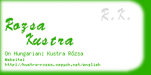 rozsa kustra business card
